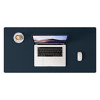 Desk Pad Protector, Mouse Pad, Office Desk Mat, Non-Slip with Stitched Edges PU Leather Desk Blotter for Office Home School