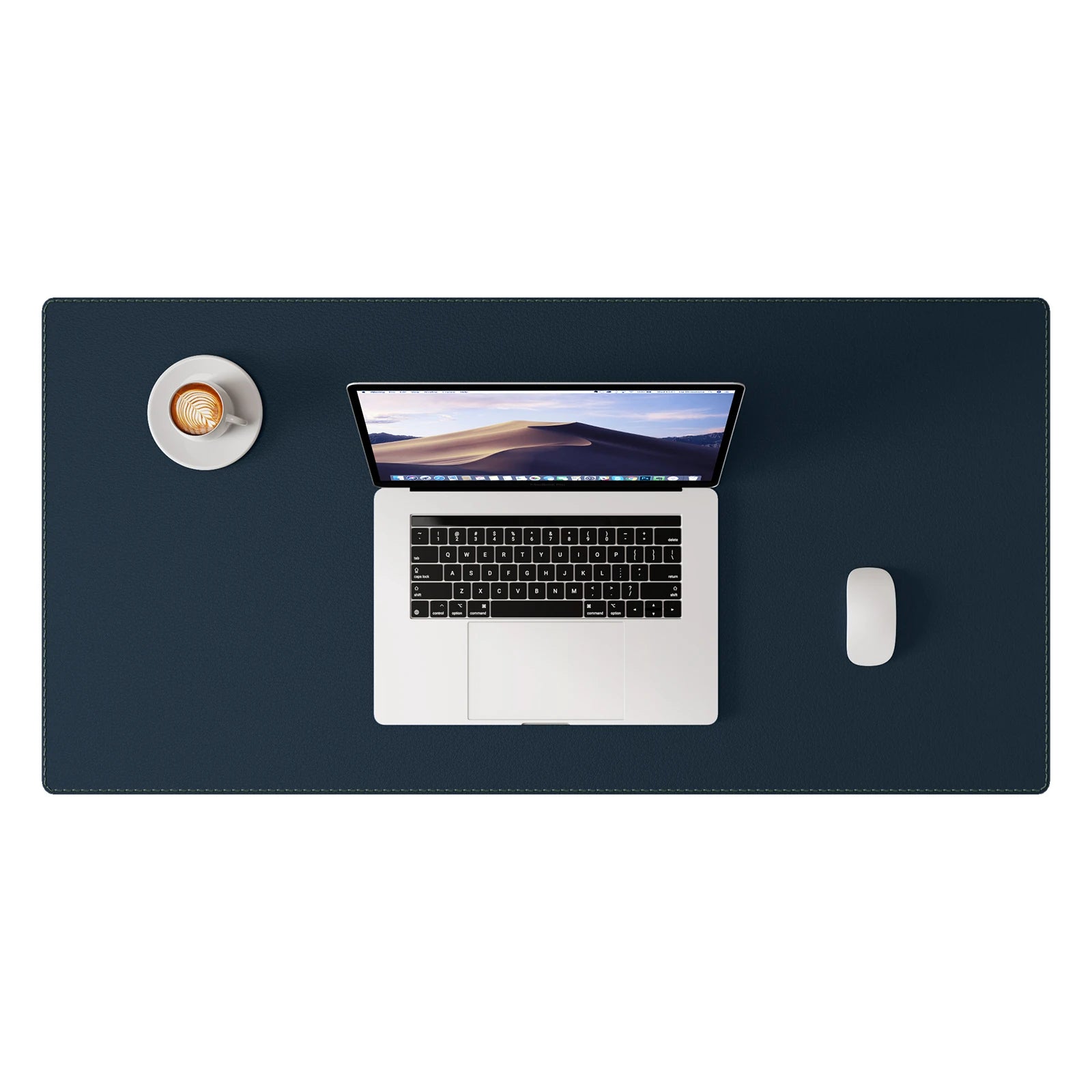 Desk Pad Protector, Mouse Pad, Office Desk Mat, Non-Slip with Stitched Edges PU Leather Desk Blotter for Office Home School