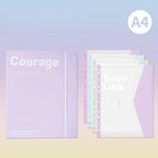 INS Style Loose Leaf A4 File Folder Transparent Detachable Data Book Students Stationery Office Storage Booklet School Office
