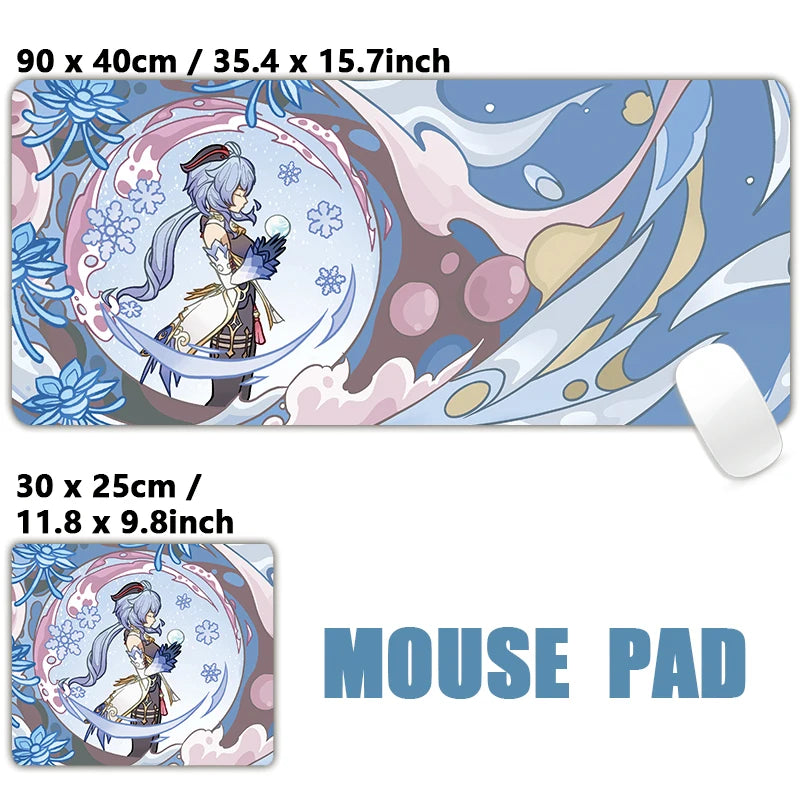 Anime Game Furina Neuvillette Mavuika Wanderer Raiden Columbina XXL Large Genshin Impact Mouse Pad Keyboard Desk Mat Mousepad