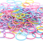 200Pcs Children Elastic Rubber Band Girls Hair Bands Kids Candy Color Ponytail Holder Ties Baby Headband Kids Hair Accessories