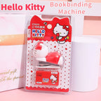 Genuine Sanrio Hello Kitty Stapler Set with Staples Bookbinding Machine Creative Stationery Gift for Women School Office