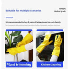 Natural Latex Gloves,Rubber,Household Kitchen Dishwashing And Laundry Car Wash,Thickened Acid And Alkali Resistant Latex Gloves