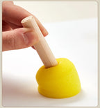 10 Pcs Set Wooden Handle Mushroom Head Sponge Brush Children DIY Painting Sponge Seal Set Paint Graffiti Create Unique Art Brush