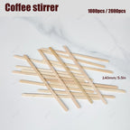 1000/2000Pcs, Disposable Wooden Stirring Sticks, 14Cm/5.5In Natural Birch Wood, Coffee Accessories, for Cocktails, Coffee Shops, Bars, Restaurants, Halloween, Christmas Parties, Picnics, Gatherings, DIY Crafts
