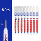 4-80Pcs 2cm Waterproof Long Head Markers Deep Hole Marker Pen for Metal Carpenter Red/Black/Blue/Green Ink Woodworking Tools
