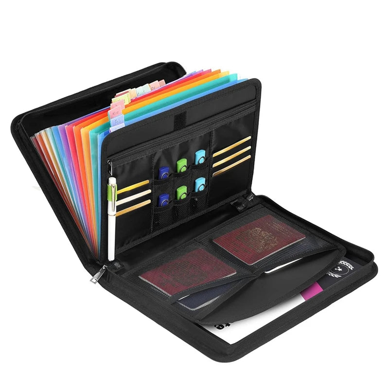 Accordion Document Organizer 220°F Fireresistant Document Organizer Zipper And Tab Document Organizer For A4 Documents