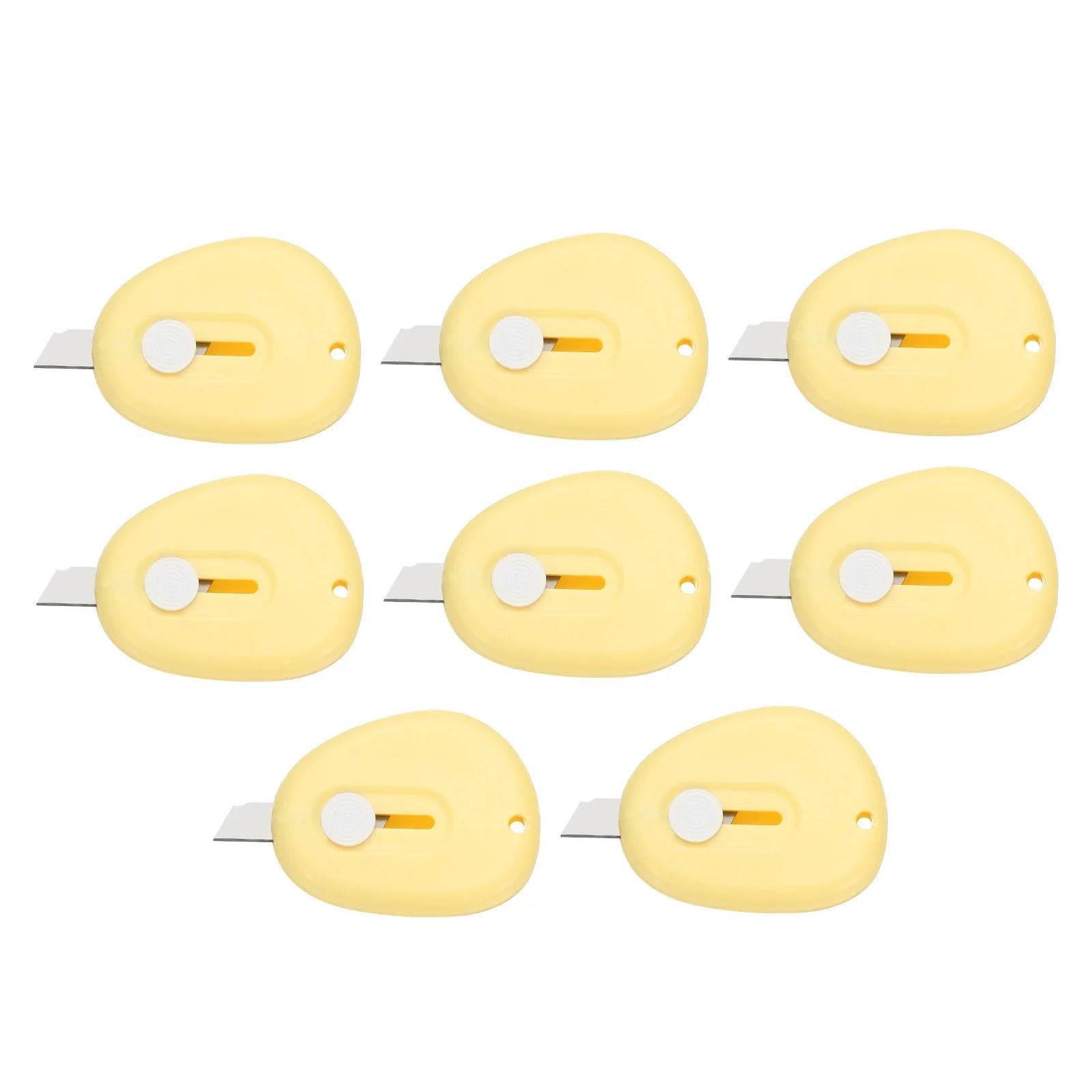 4/8Pcs Mini Box Cutters Retractable Small Utility Knife Portable Cute Letter Envelope Opener with Keychain Hole Office Supplies
