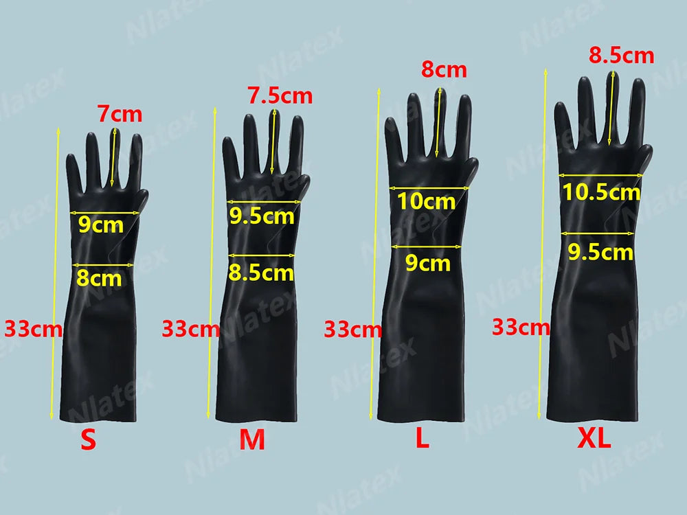 Natural Latex Gloves Short Cosplay Accessories 0.4 Thickness Excellent Elasticity and Softness