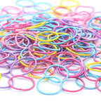 200Pcs Children Elastic Rubber Band Girls Hair Bands Kids Candy Color Ponytail Holder Ties Baby Headband Kids Hair Accessories