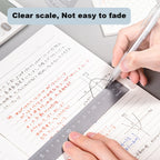 Deli 4Pcs Metal Ruler Set Multifunctional Straight Triangle Ruler Protractor Math Geometry Kit for School Kids Drawing Measuring