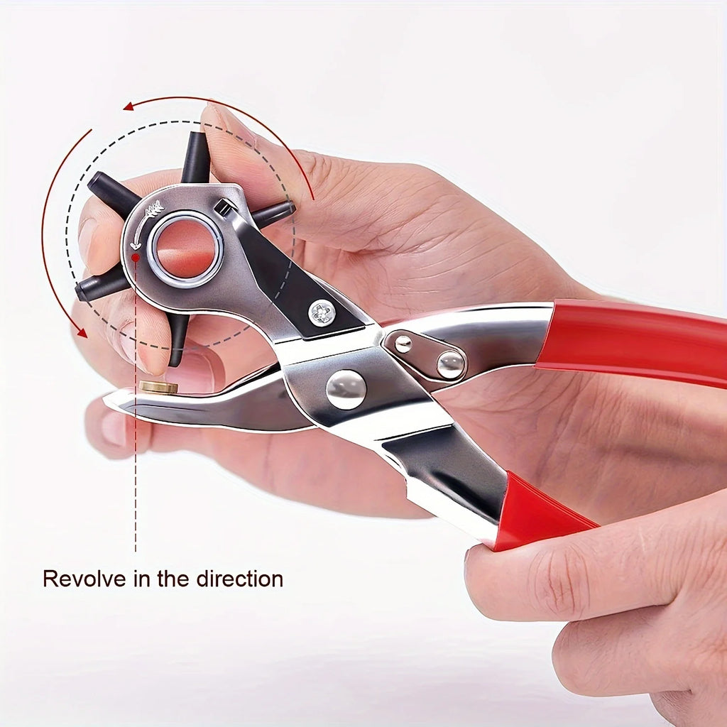 Leather Belt Hole Punch Plier Kit Hole Eyelet Puncher Sewing Machine Bag Watchband Strap Household Leathercraft Hand Tools Set