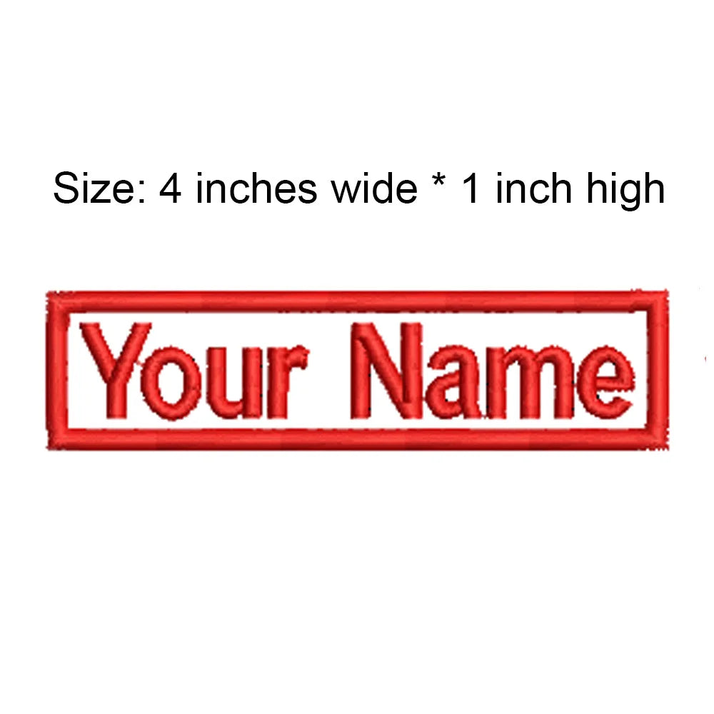 4 Inches Wide Customized Name Small Tag Embroidery Patch Arial Font Iron On Sew On Clothing Left Chest Tell Us Need What Texts