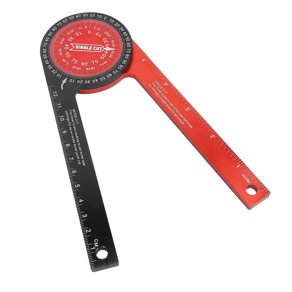 Miter Saw Protractor 360 Degree Aluminum Alloy Cutting Positioner Miter Saw Angle Ruler Gauge Finder Angle Ruler Saw Protractor