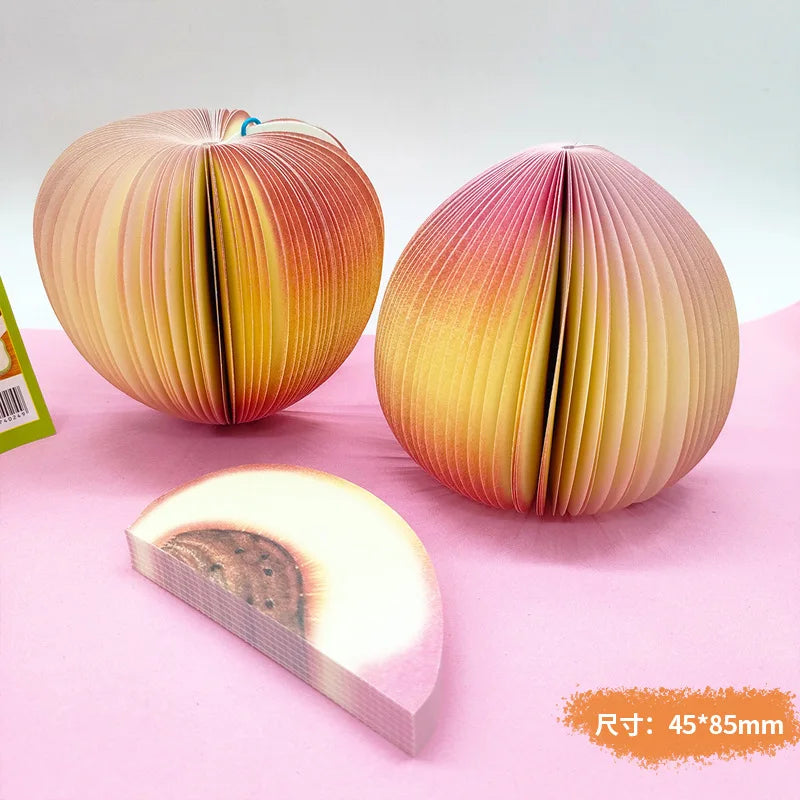 125 Sheets Creative Fruit Shapes Sticky Note Pads Notepads, Sticker Paper, Memo Pads, for School Stationery Office Supplies