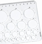 Transparent drawing size square square ruler hexagonal triangle ruler drawing design ruler scale line