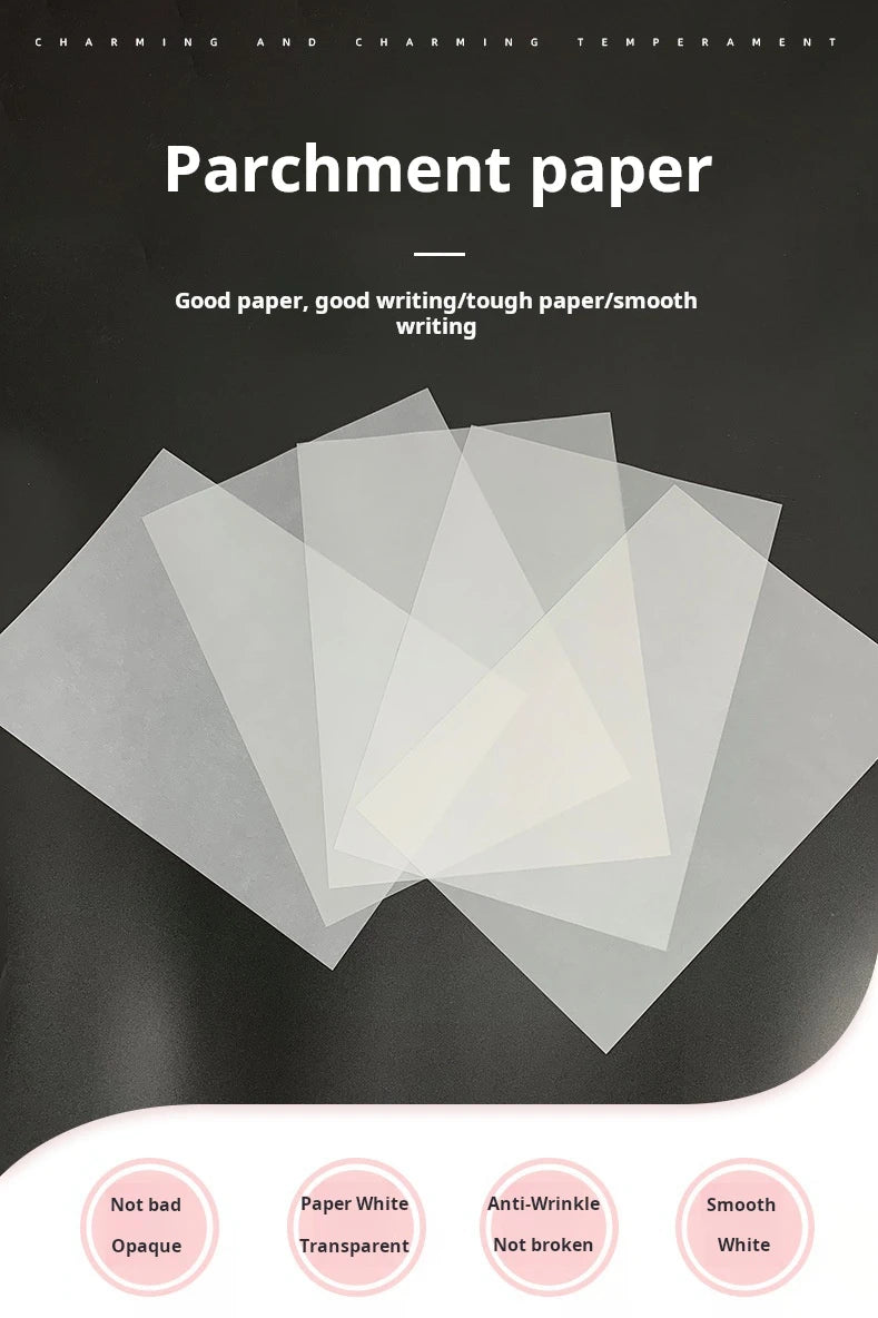 73g A4 Parchment Paper Transparent White Tracing Paper Copy Tracing Paper Painting Plate Making Transfer Paper Printing Paper