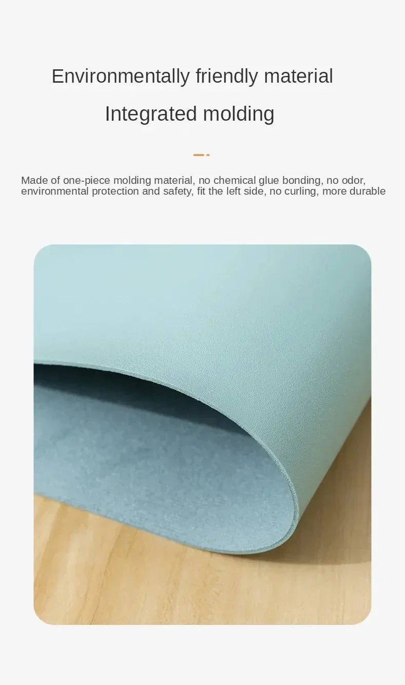 Small Mouse Pad Non-Slip Waterproof Desk Mat, Portable PU Leather Computer Pad for Office Gaming Laptop, Anti-Scratch Mousepad