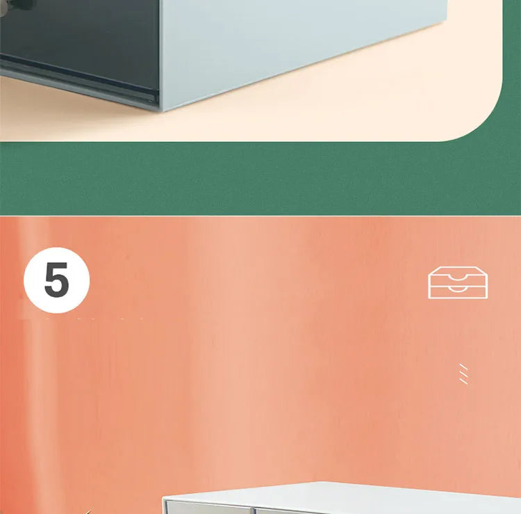 Desk Storage Drawers Desk Document Sundries Holder Cosmetic Desktop Organizer Box Cabinet Home Office Stationery Stackable Box