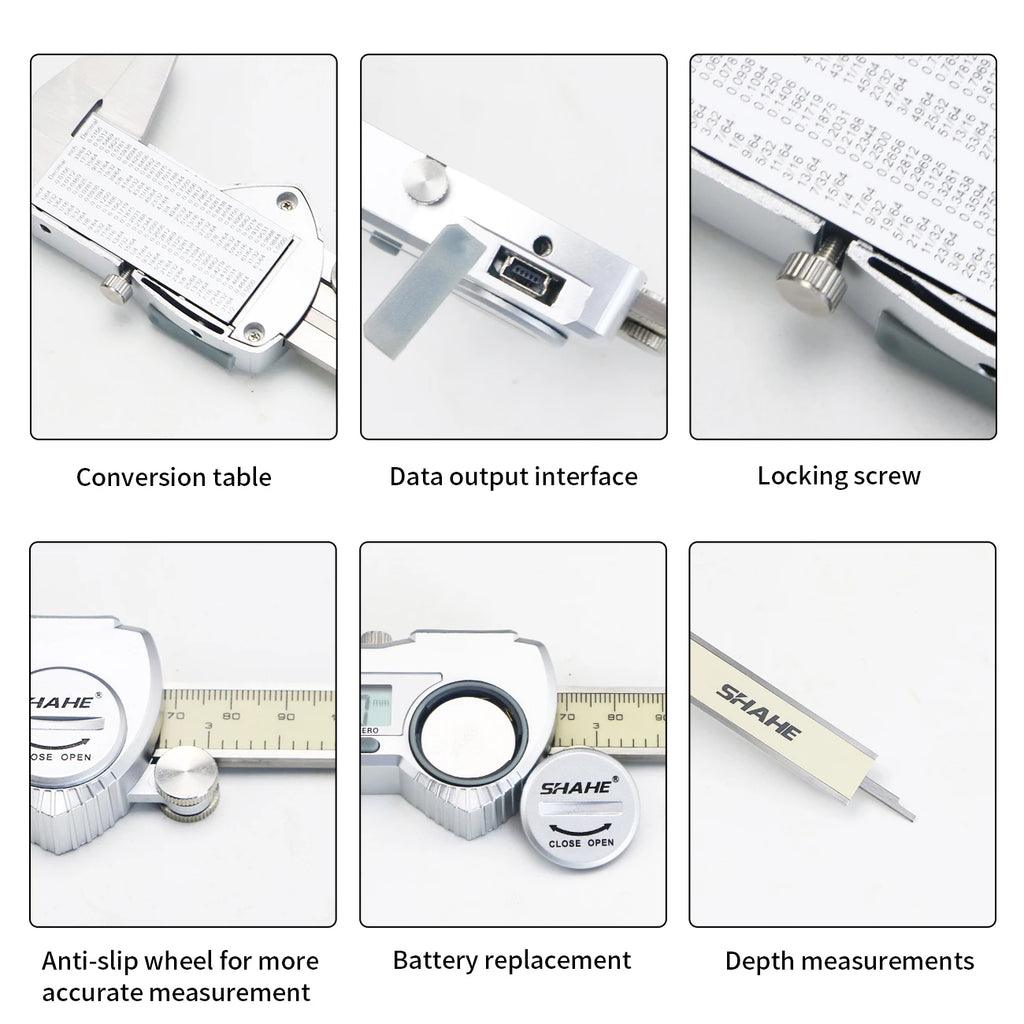 SHAHE IP54 Digital Caliper Electronic Caliper Ruler Digital Vernier Caliper Digital Caliper Stainless Steel Calipers