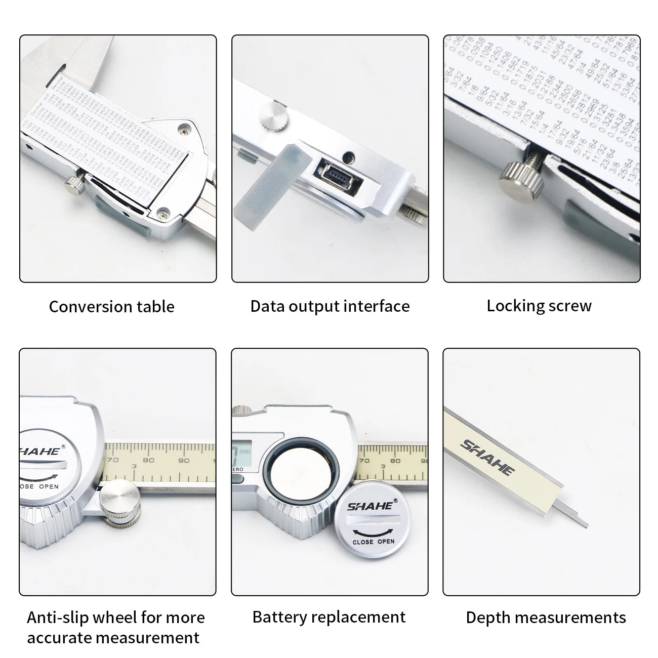 SHAHE IP54 Digital Caliper Electronic Caliper Ruler Digital Vernier Caliper Digital Caliper Stainless Steel Calipers