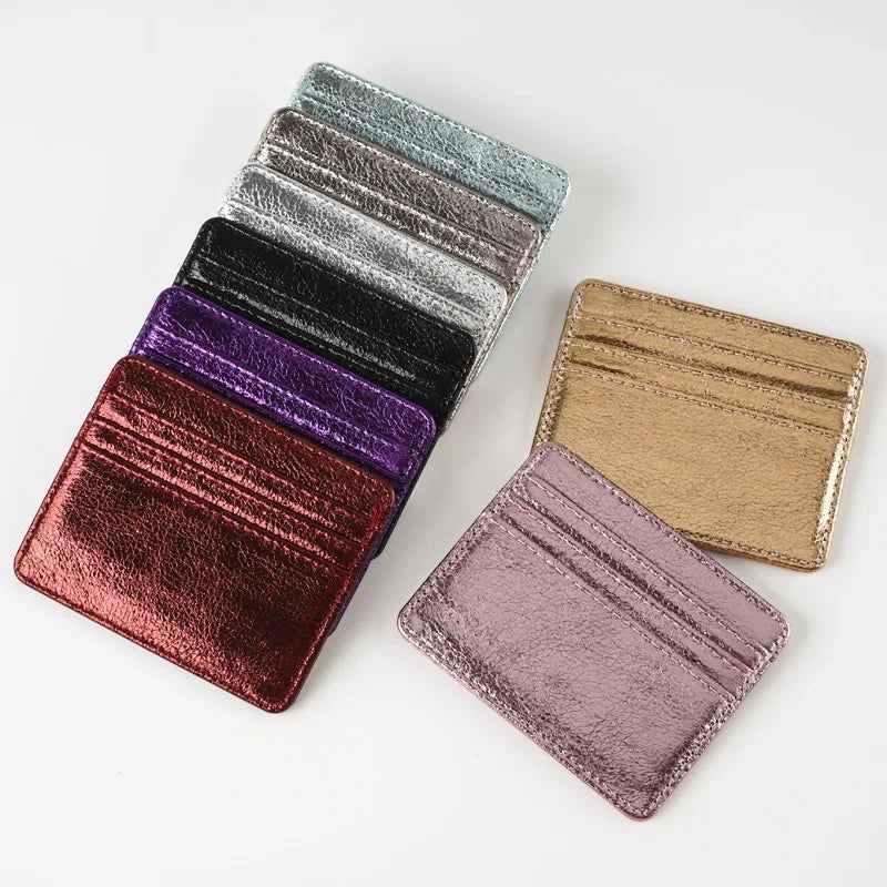 Women Thin Card Holder Wallet Lightweight Multi-Card Holder Case Pu  Leather Credit Card Money Coin Holder Purse Bag
