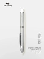JINHAO 10 Press Fountain Pen Retractable EF/F Nib Metal With Clip Writing Ink Pen Converter School Supplies Stationery PK A1 A2