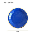 10cm Mini Plate Party Paper Plates Disposable Tableware Birthday Party wedding Decor kids Party Supplies Pink Small Plates 8pcs