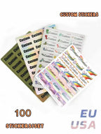 Custom Kawaii Name Tag Sticker Waterproof Stickers Decals Personalized Label for Children School Stationery Bottle
