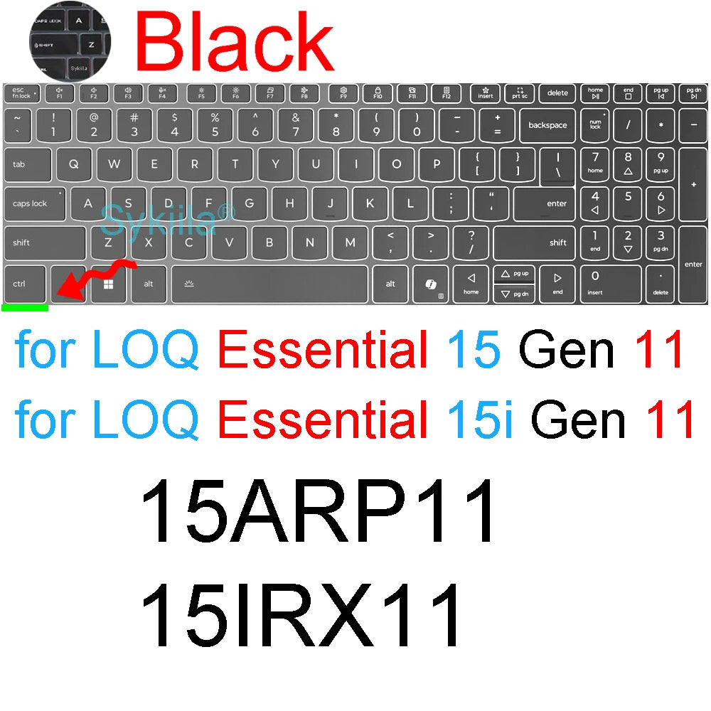 Keyboard Cover for Lenovo LOQ 15 16 17 Gen 11 10 9 15AHP11 15IHP11 15AHP10 15ARP10 15IRX10 17IRX10 Silicone Protector Skin Case