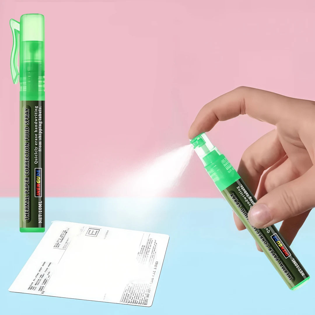 10ml Erasing Liquid Spray Pen - a Quick Correction Fluid Suitable for Thermal Paper, Can Quickly Erase Data, Protect Personal Information, a Portable and Convenient Tool for Protecting Privacy in Express Delivery