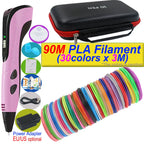 2026 New 3D Printing Pen DIY Three-dimensional Painting Children Toys With LCD Screen Power Adapter 200M PLA Filament Toys Gift