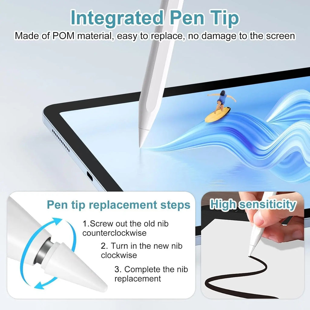 Rechargeable Stylus for Xiaomi Redmi Pad2 Pad 2 SE 8.7 7S 6S 7 6 5 Pro 11'10.61' Active Stylus Pen No Need Bluetooth Connection