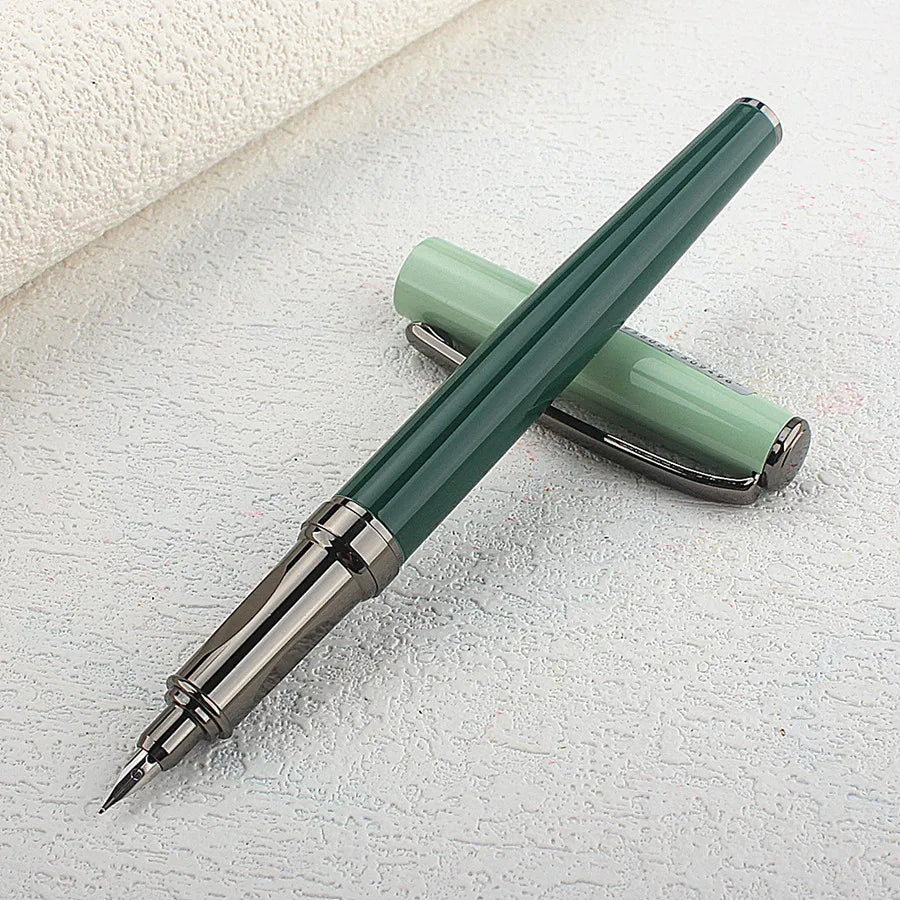 High Quality for Writing Fountain Pen 0.38mm EF Nib Stainless Steel Metal Inking Pen for Writing Signing Pen