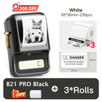 Niimbot B21 Pro 300DPI HD Printing Portable Thermal Printer Self-adhesive Label Printer Sticker Maker For Photos Receipts Note