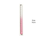 1pcs Colorful Clear Straight Ruler 15cm Four Edges Acrylic Transparent Gradient Lightweight Measuring Tools for Students A7795