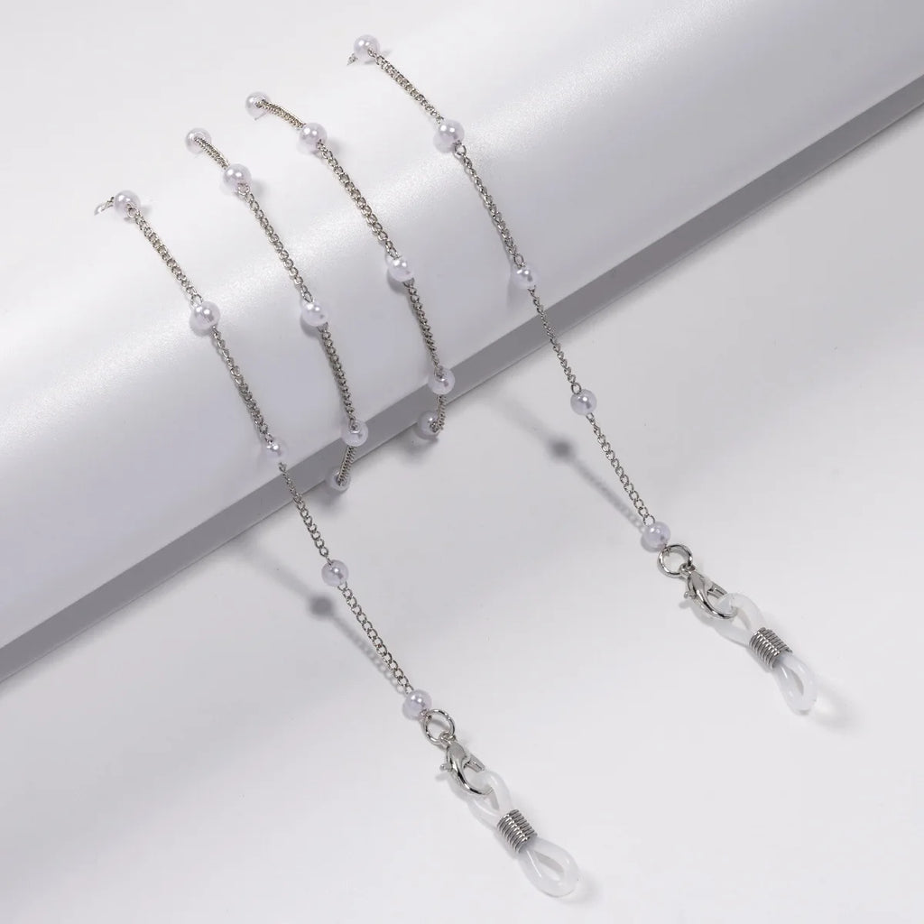 Fashion Reading Glasses Chain Pearl Flower Glasses Hanging Rope Anti-Lost Eyewear Mask Lanyard Women Sunglasses Glasses Chain