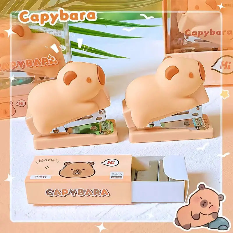 school supplies stationery Stapler school useful offices accessories binding supplies  cute capybara mini stapler Binding machin