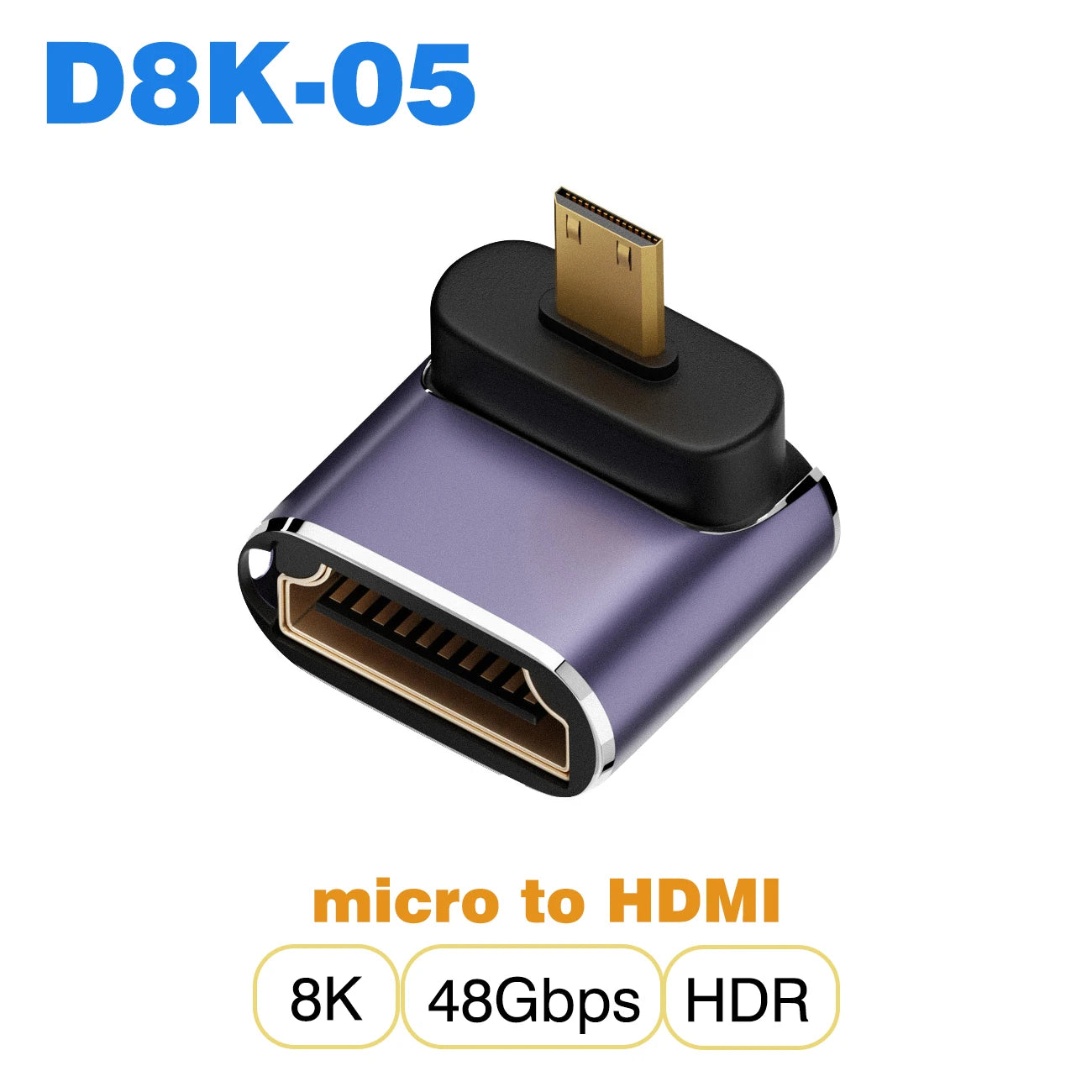 NNBILI HDMI2.1 48Gbps 8K@60Hz 4K@120Hz Ultra High-Speed Adapter Mini/Micro HDMI to HDMI Converter for PS5 X/S PC HDTV Projector