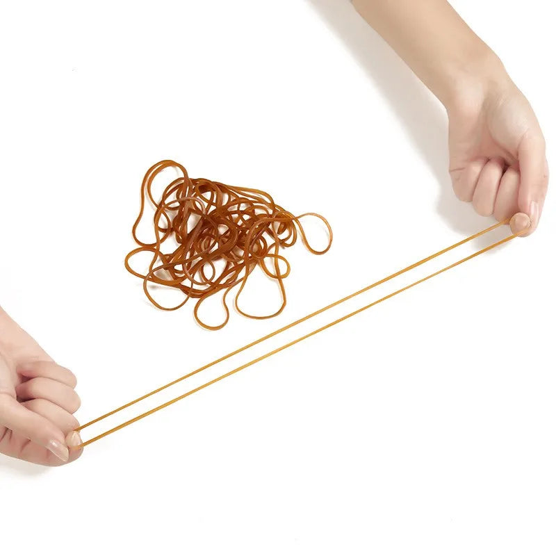100/200Pcs Office Daily Use Rubber Band 70*1.4mm Yellow Elastic Bands High Elasticity Packaging Supplies