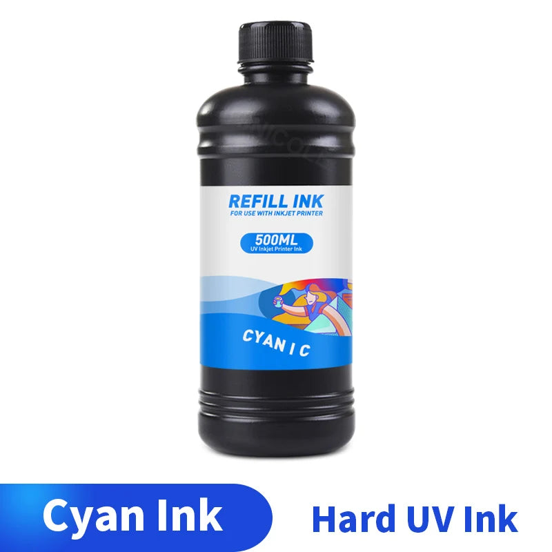 HINICOLE 500ml LED UV Ink 1000ml For Epson L800 L805 L1800 R280 R290 R330 1390 1400 1410 For DX5 DX6 DX7 Universal UV Printer