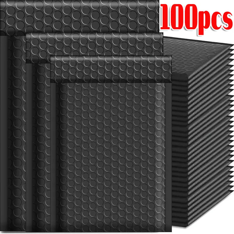 1/50Pcs Black Poly Bubble Mailers Padded Envelopes Self Seal Padded Envelopes Gift Bags Pink Packaging Envelope Bags for Book