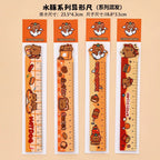Cute Panda Magnetic Bookmark Ruler Student Creative Flexible Ruler 15cm Cartoon Rabbit Bear Capybara Magnetic Straight Ruler