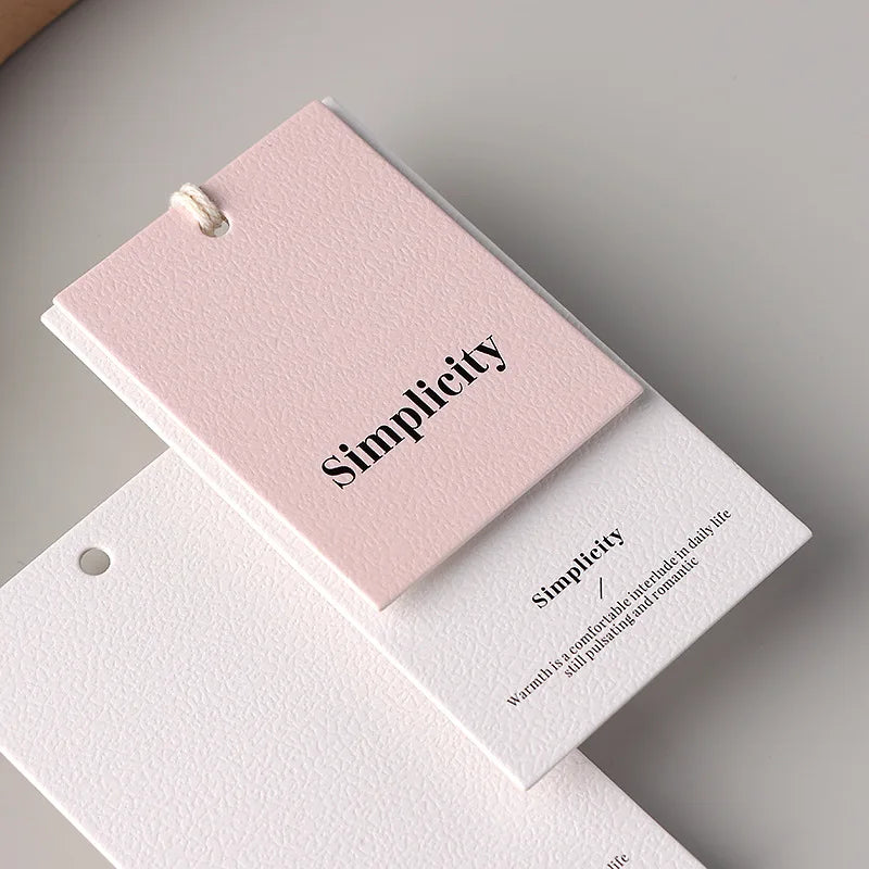 Custom Milano Paper Hang Tag Special Card Clothing Tag Screen Printed Logo Brand Label for Garments Wholesale