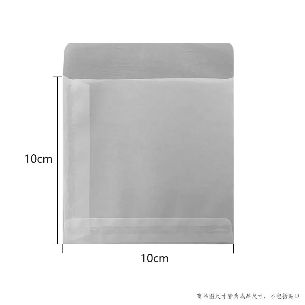 50pcs/lot Translucent Mini Envelope Jewelry Storage Bag for Card Earring Necklace Gift Packaging Bags Wedding Wedding Envelopes