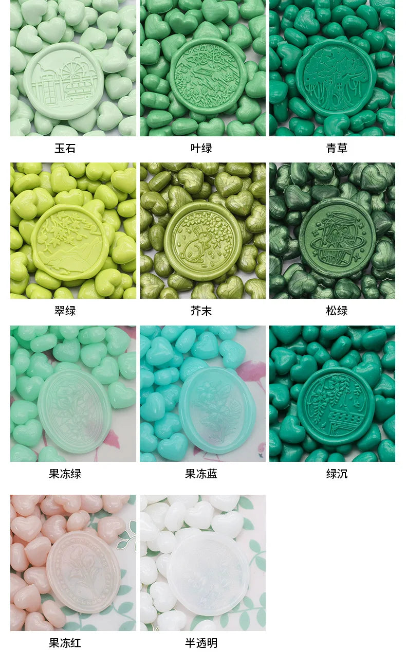 100pcs Heart-Shaped Sealing Wax Beads for Wax Seal Stamp, Great For Embellishment Of Card Envelope, Wedding Invitation