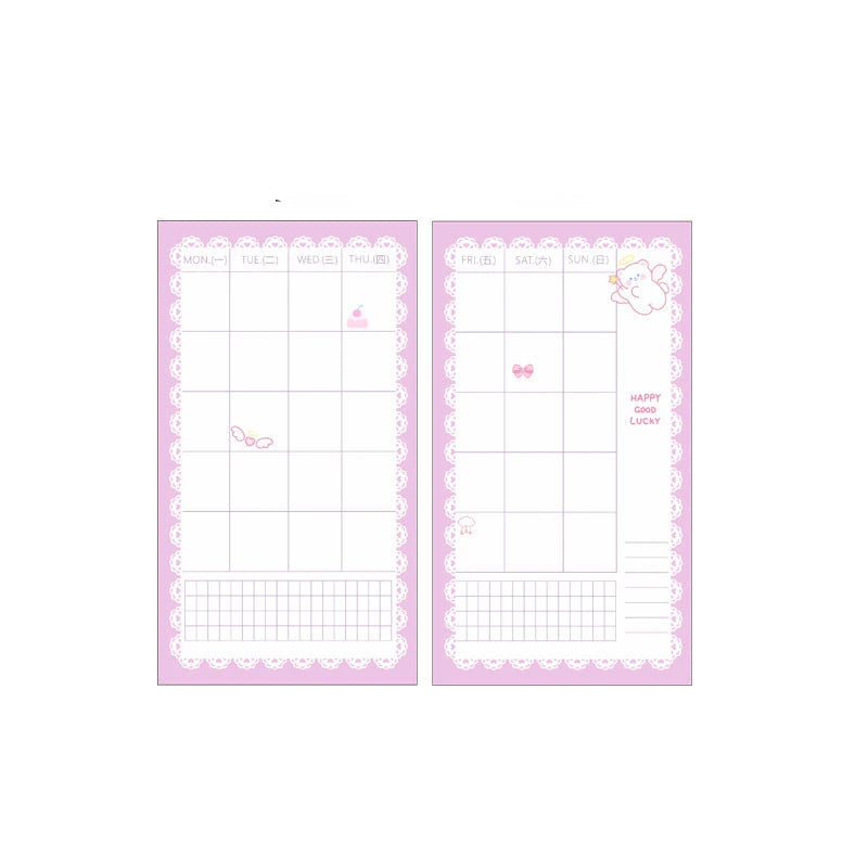 A6 Cute Loose-leaf Colorful Refill Inner Page Line Blank Grid Inner Page Inside Paper Stationery
