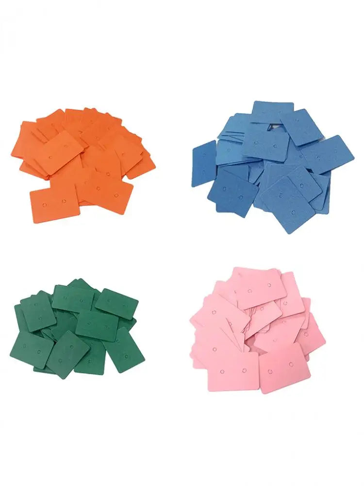 3.5*2.5cm 100Pcs/lot Kraft Paper Ear Studs Hang Tag Jewelry Display Card Earring Kraft Paper Tag Ear Ring Paper Hang Price Tags