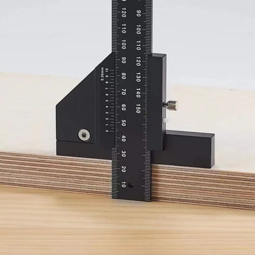 0-280mm T Shaped Ruler High-precision Miter Square Scribe Ruler Multifunction Accurate Scale Woodworking Sliding Gauge