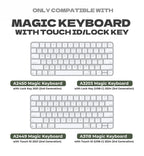 Dexnor Case for Apple Magic Keyboard with Touch ID/Lock Key Hard Travel Storage Case Dust-Proof Protective Leather Keyboard Cove